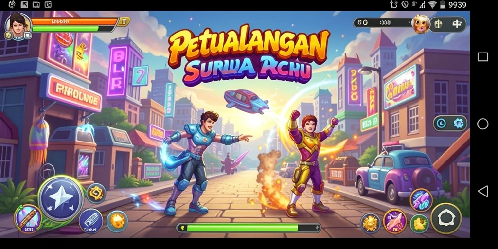 Tampilan gameplay seru dalam game Arcade 9939 yang penuh aksi.