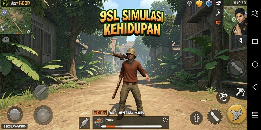 Screenshot gameplay 9SL menampilkan simulasi kehidupan yang menarik.