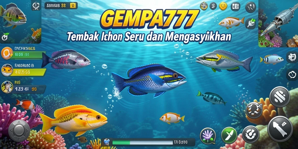 Tampilan menarik dari gameplay Tembak Ikan GEMPA777.