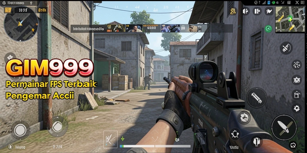 Tampilan gameplay GIM999 dengan aksi tembak-menembak yang mendebarkan.