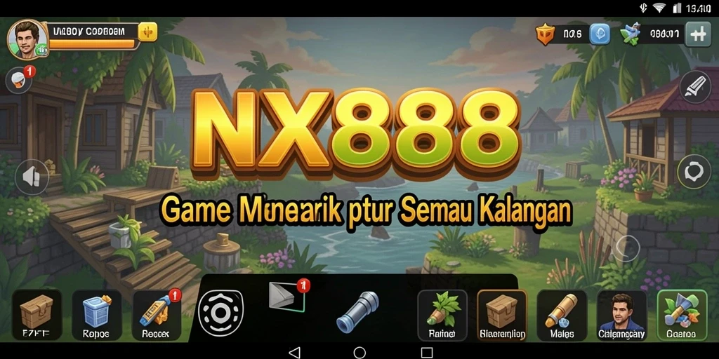 Tampilan gameplay NX888 yang menarik dan penuh warna.