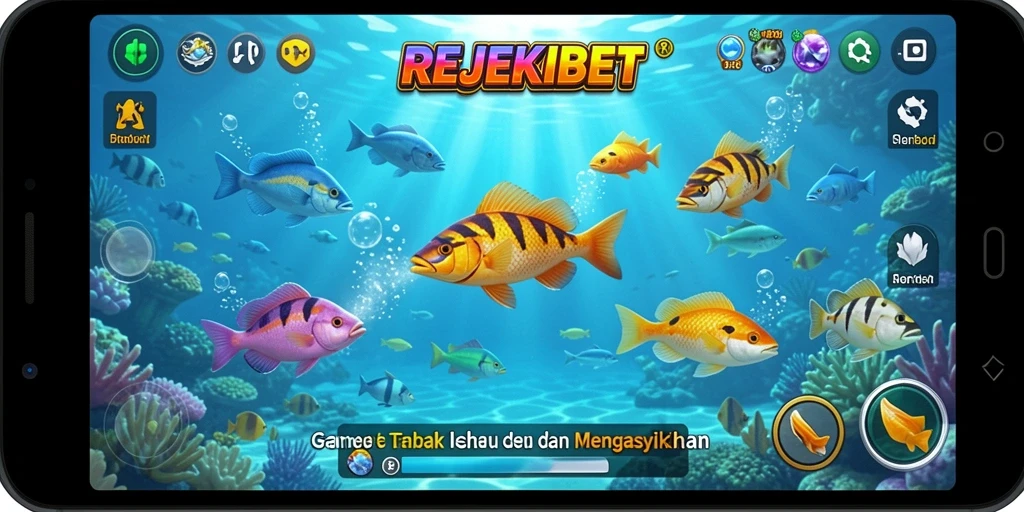 Tampilan gameplay menarik dari game Tembak Ikan REJEKIBET