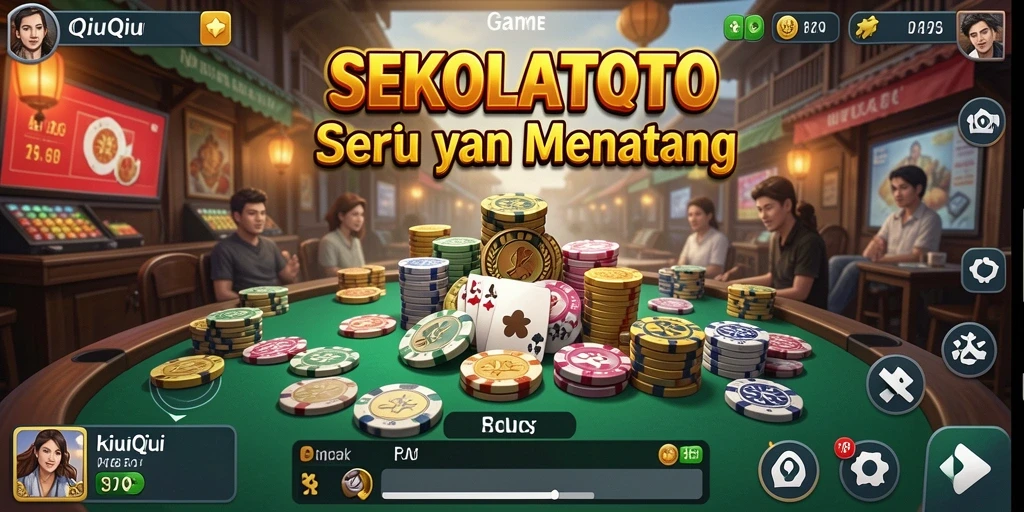 Tampilan gameplay QiuQiu yang seru di SEKOLAHTOTO.
